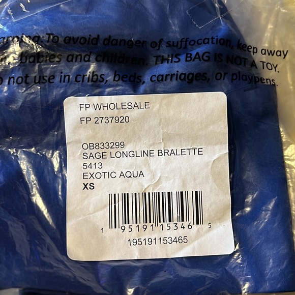 Free People Sage Longline Bralette in Exotic Aqua - Picture 3 of 3